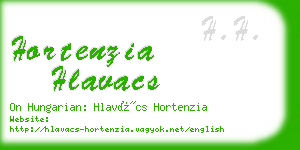hortenzia hlavacs business card